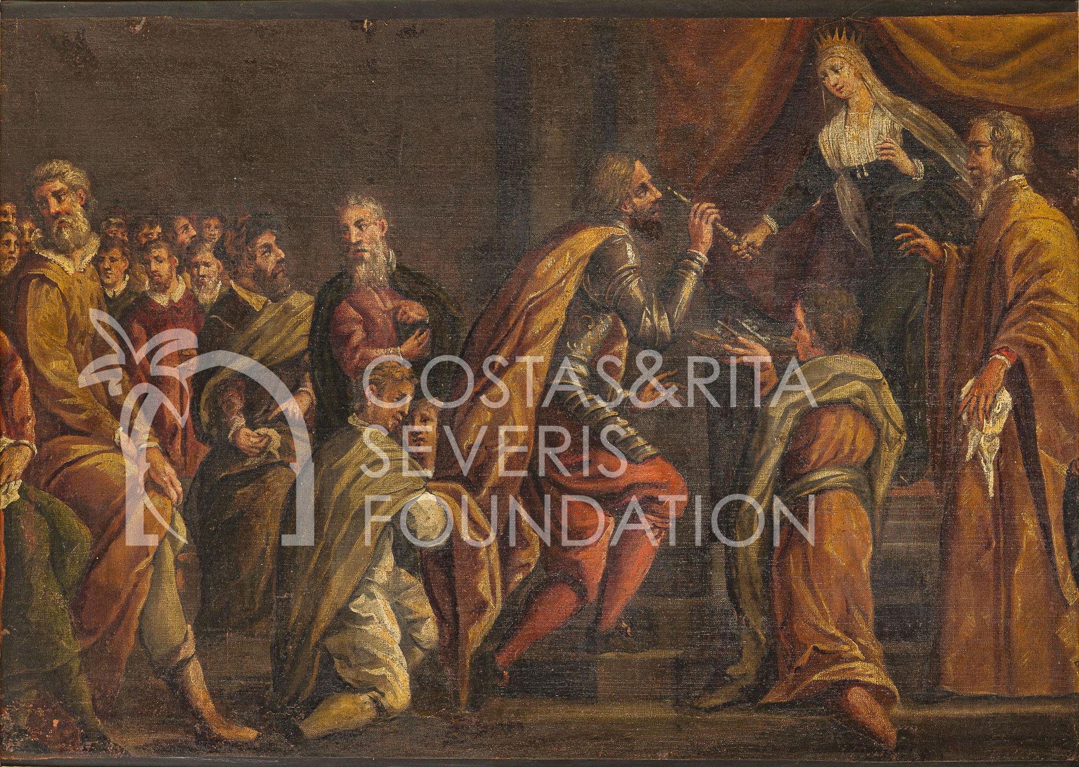 Caterina hands the keys of her reign over to Doge Agostino Barbarigo-PNT-01132