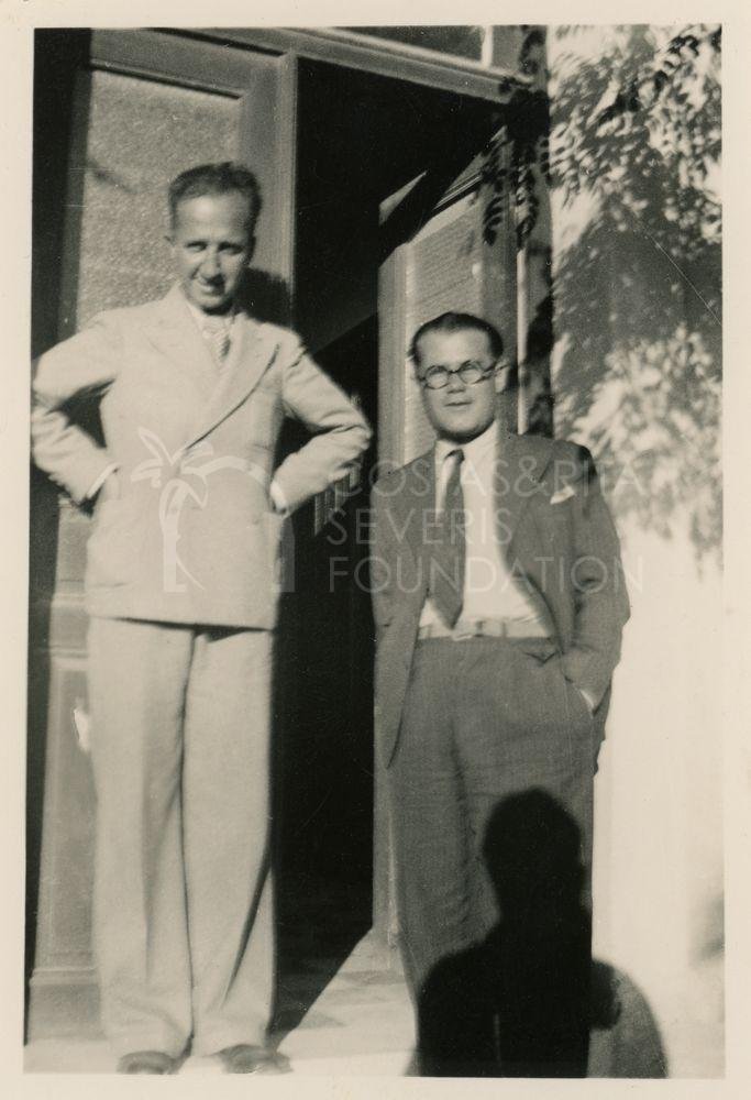 Two men on a doorstep-pht_CP_0173